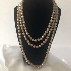 Vivian O’Nay long gold beaded necklace. NWT